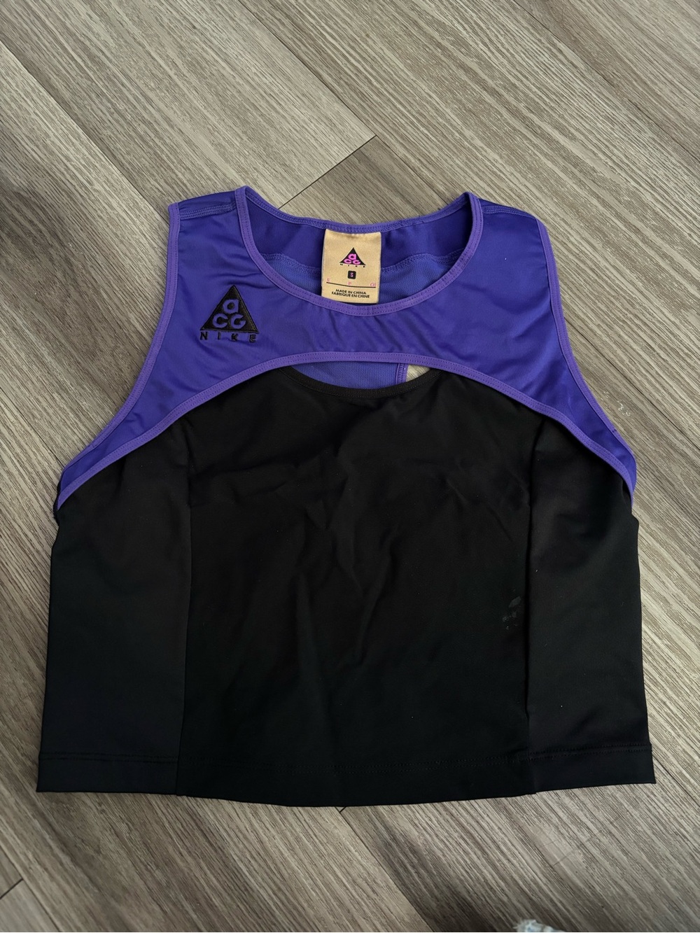 Nike ACG Black and Purple Athletic Crop Tank